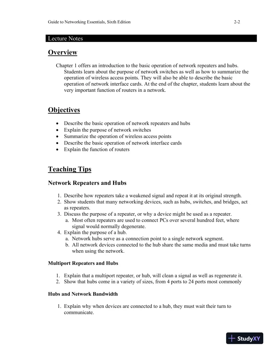 Guide To Networking Essentials, 7th Edition Lecture Notes, page 15