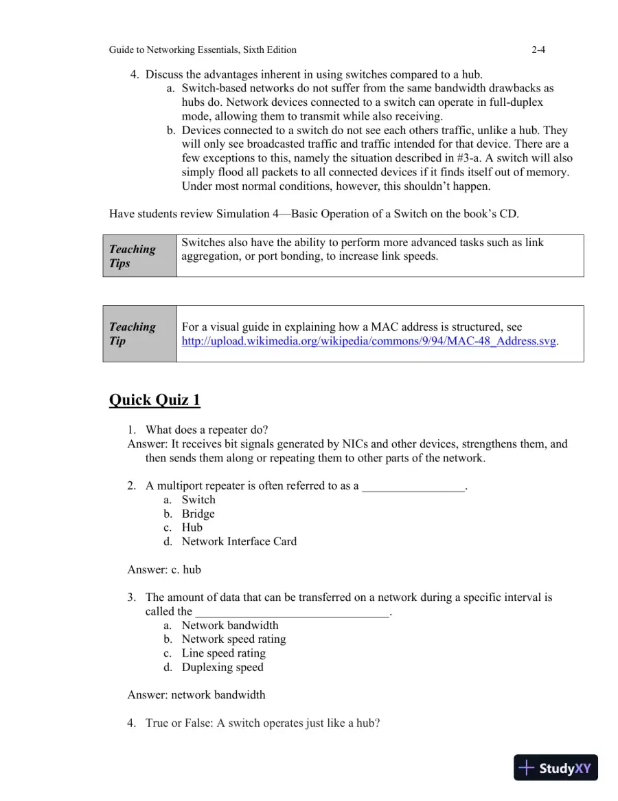 Guide To Networking Essentials, 7th Edition Lecture Notes, page 17