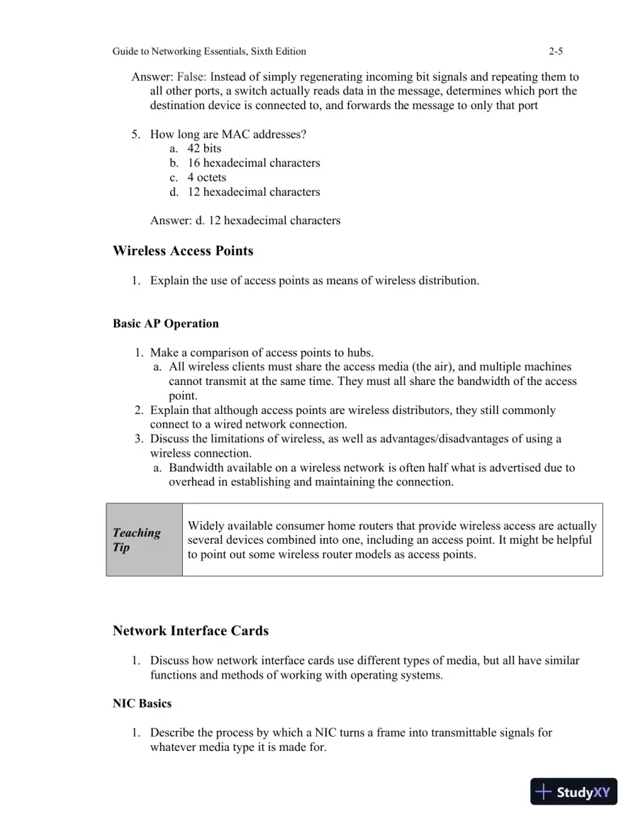 Guide To Networking Essentials, 7th Edition Lecture Notes, page 18