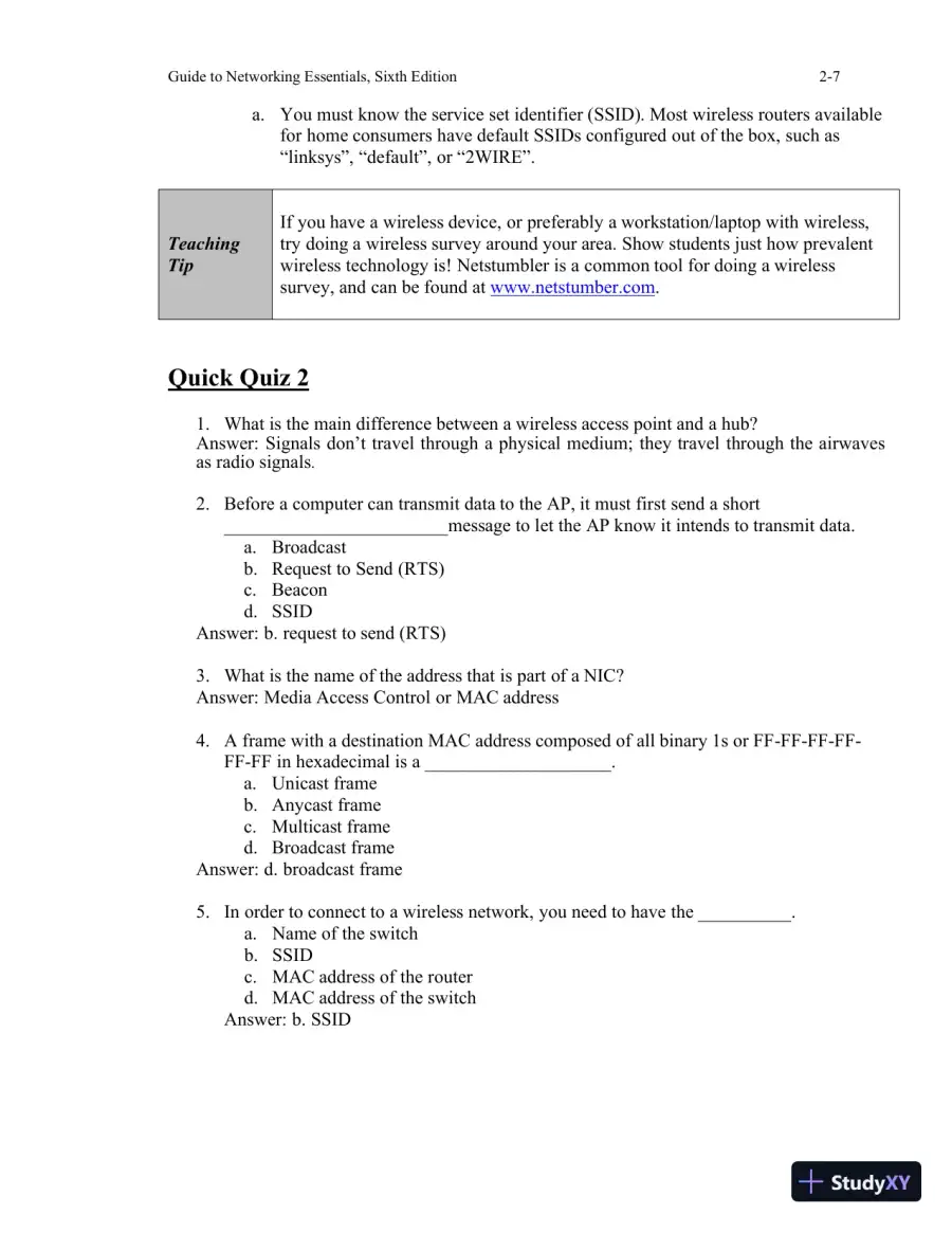 Guide To Networking Essentials, 7th Edition Lecture Notes, page 20