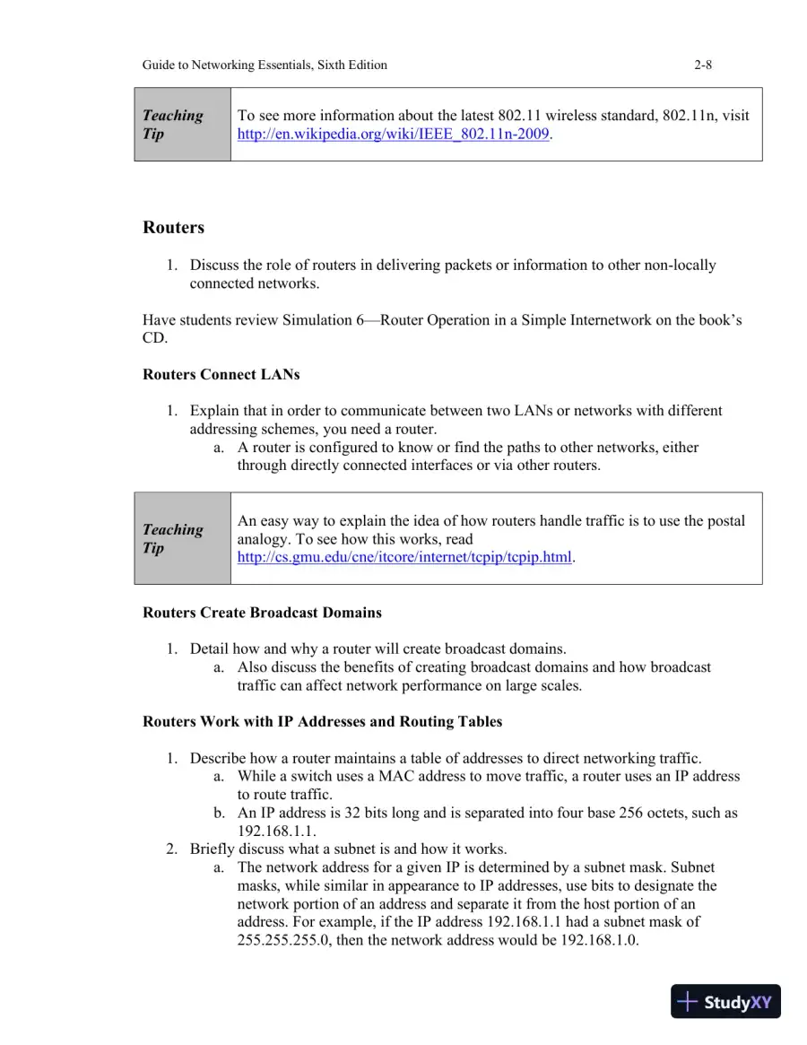 Guide To Networking Essentials, 7th Edition Lecture Notes, page 21