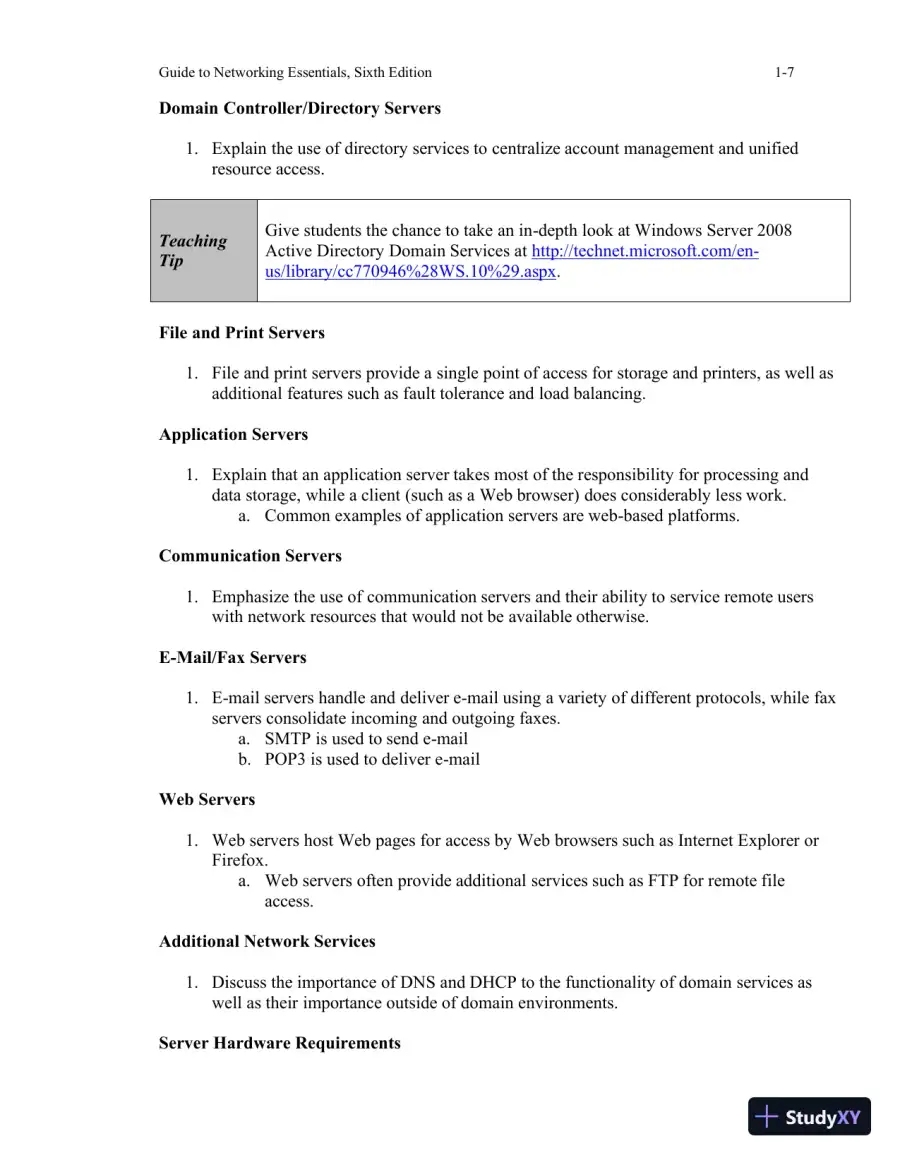Guide To Networking Essentials, 7th Edition Lecture Notes, page 8