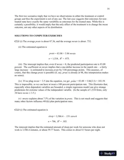 Solution Manual for Introductory Econometrics: A Modern Approach , 7th Edition - Page 13 preview image