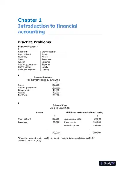 Solution Manual for Financial Accounting: An Integrated Approach, 6th Edition - Page 1 preview image