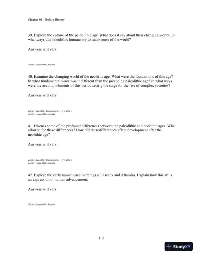 Traditions and Encounters: A Global Perspective on the Past 6th Edition Test Bank - Page 12 preview image