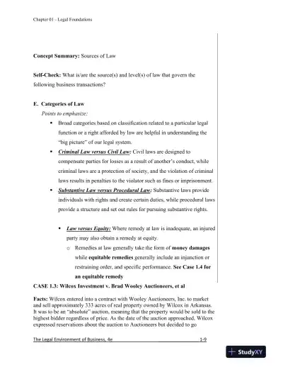 Solution Manual for The Legal Environment of Business, A Managerial Approach: Theory to Practice, 4th Edition - Page 10 preview image