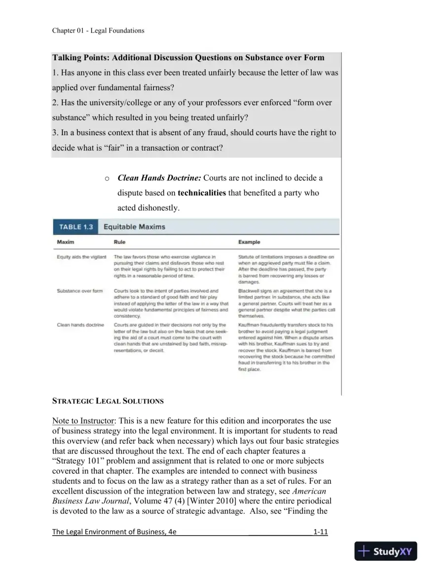 Solution Manual for The Legal Environment of Business, A Managerial Approach: Theory to Practice, 4th Edition, page 12