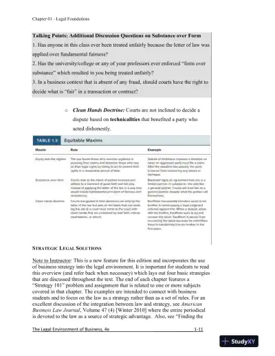 Solution Manual for The Legal Environment of Business, A Managerial Approach: Theory to Practice, 4th Edition - Page 12 preview image