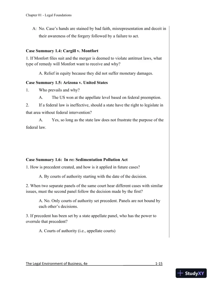 Solution Manual for The Legal Environment of Business, A Managerial Approach: Theory to Practice, 4th Edition, page 16