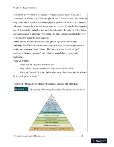 Solution Manual for The Legal Environment of Business, A Managerial Approach: Theory to Practice, 4th Edition - Page 9 preview image