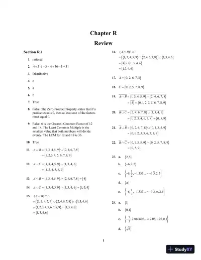 Solution Manual For College Algebra, 11th Edition - Page 6 preview image