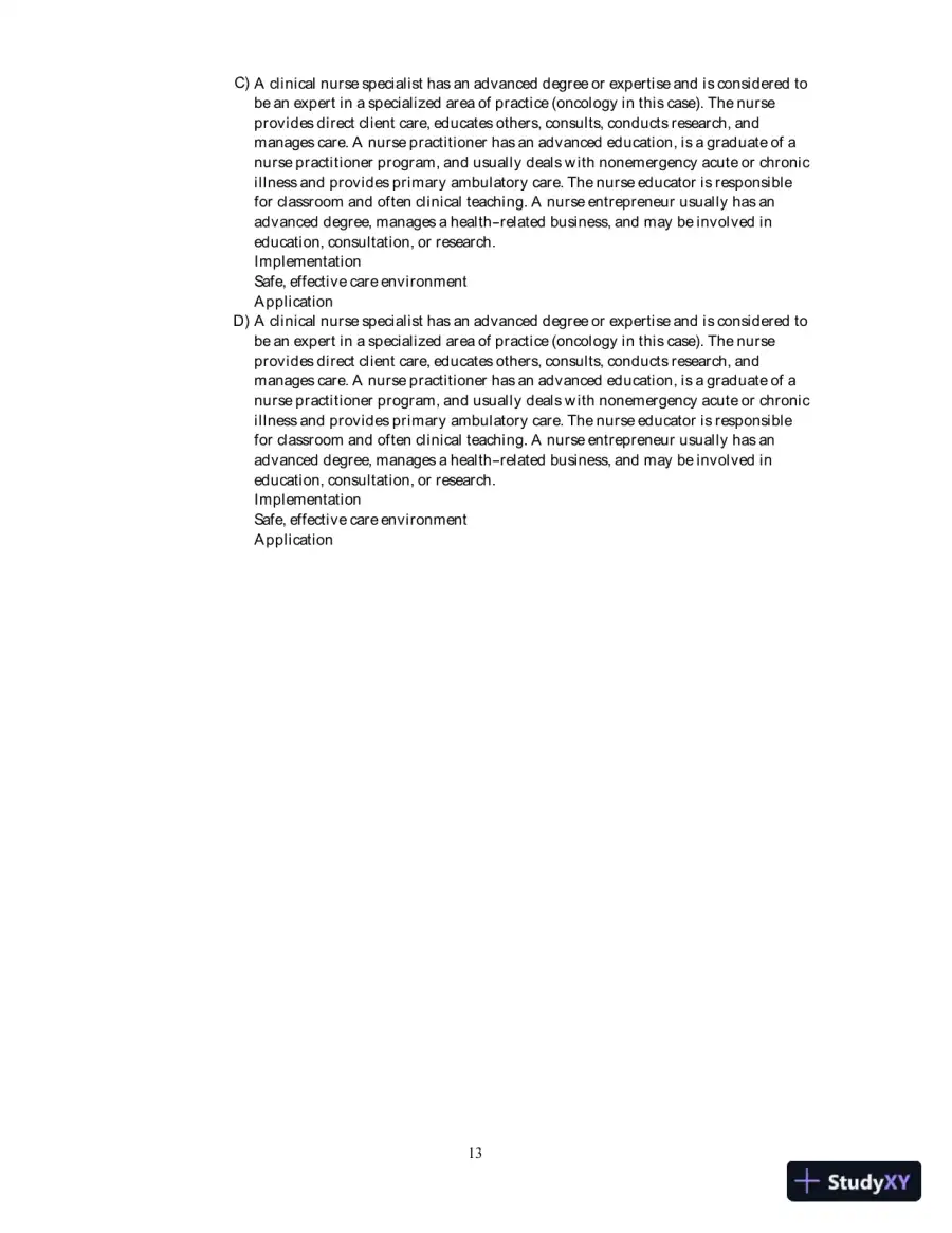 Kozier And Erb's Fundamentals Of Nursing With Clinical Handbook , 8th Edition Test Bank, page 14