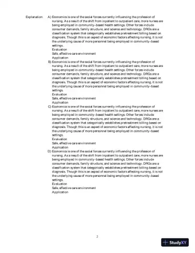 Kozier And Erb's Fundamentals Of Nursing With Clinical Handbook , 8th Edition Test Bank - Page 3 preview image