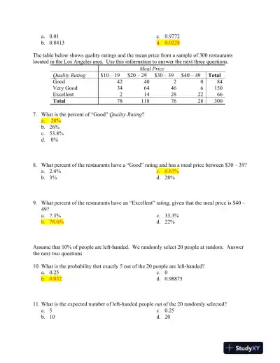 Statistics and Probability: Application of Concepts in Real-World Scenarios - Page 3 preview image