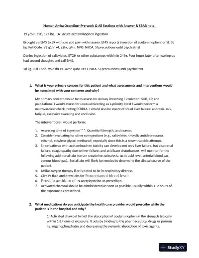 iHuman Clinical Analysis Practice Exam With Answers (2 Solved Questions) - Page 1 preview image