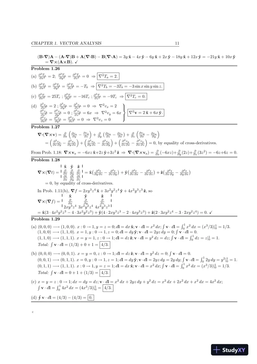 Solution Manual For Introduction To Electrodynamics, 4th Edition, page 11