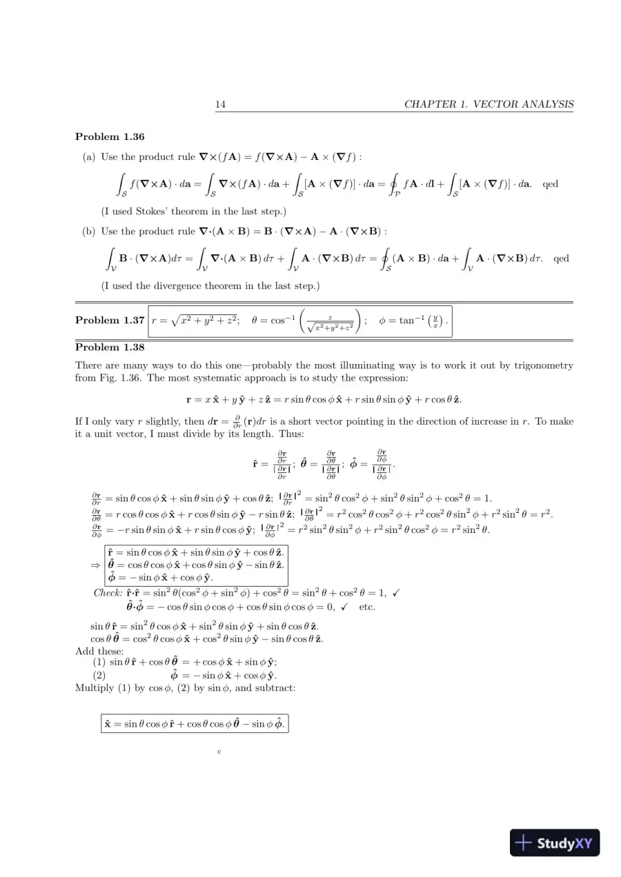 Solution Manual For Introduction To Electrodynamics, 4th Edition, page 14