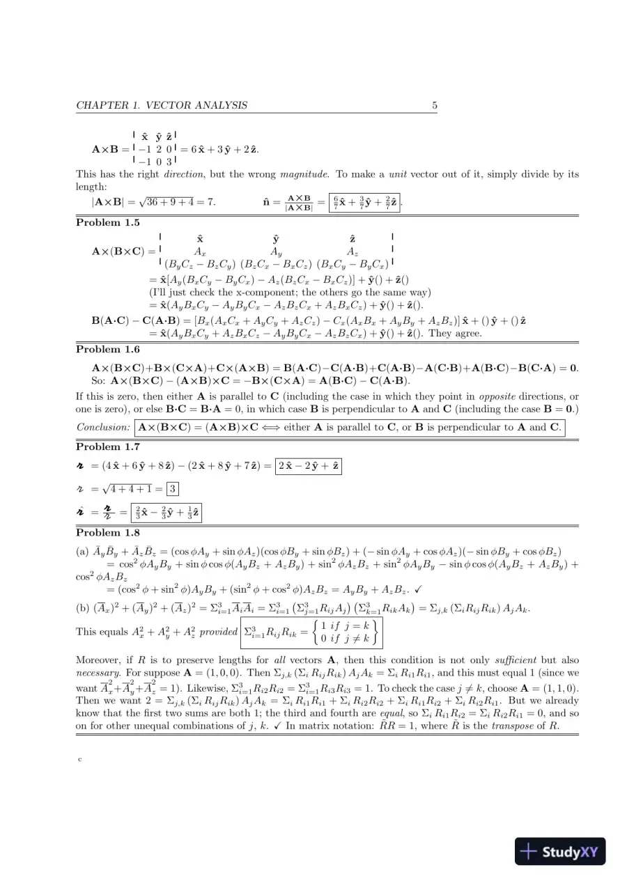 Solution Manual For Introduction To Electrodynamics, 4th Edition, page 5