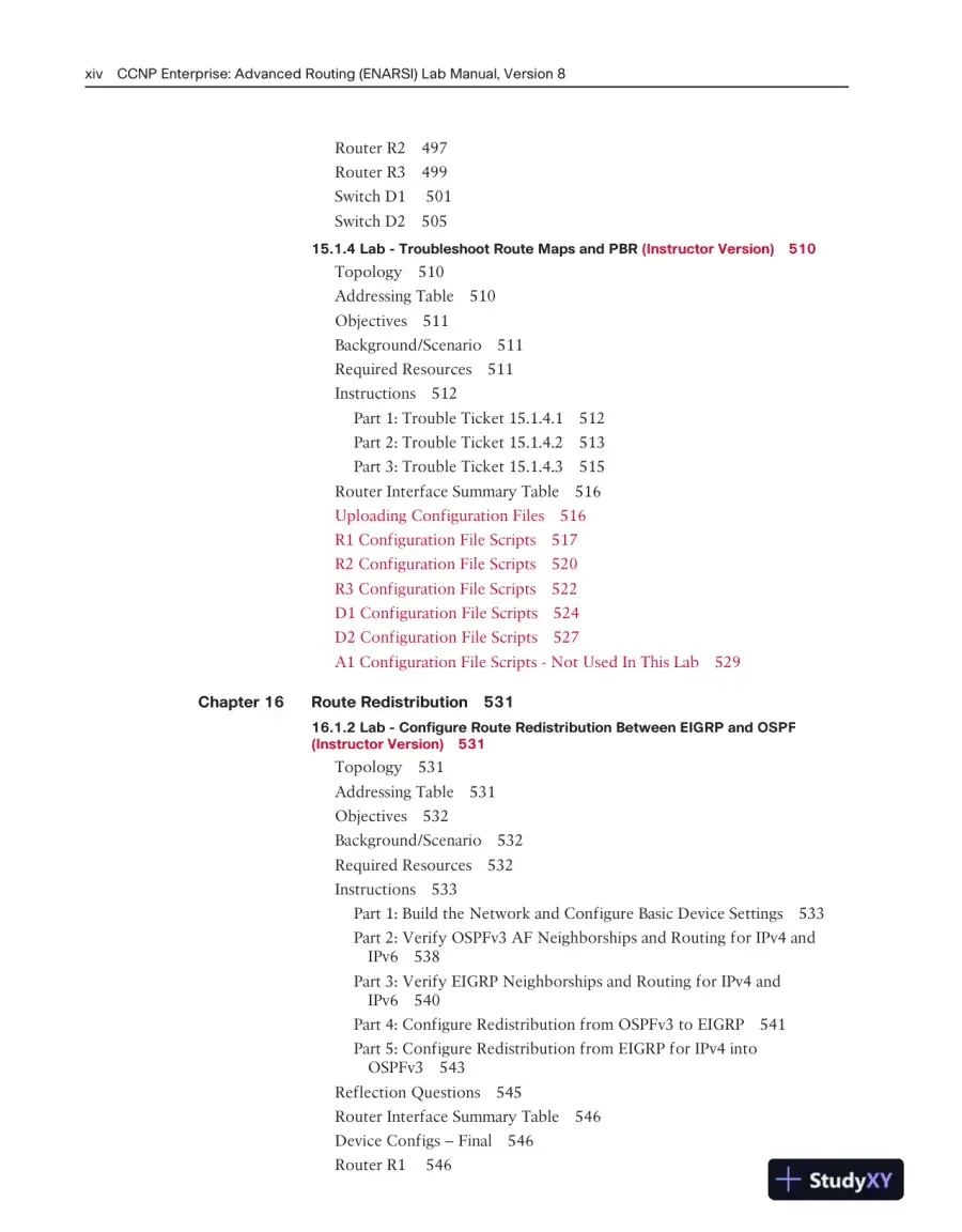 Solution Manual for CCNP Enterprise: Advanced Routing (ENARSI) v8 Lab Manual, page 12