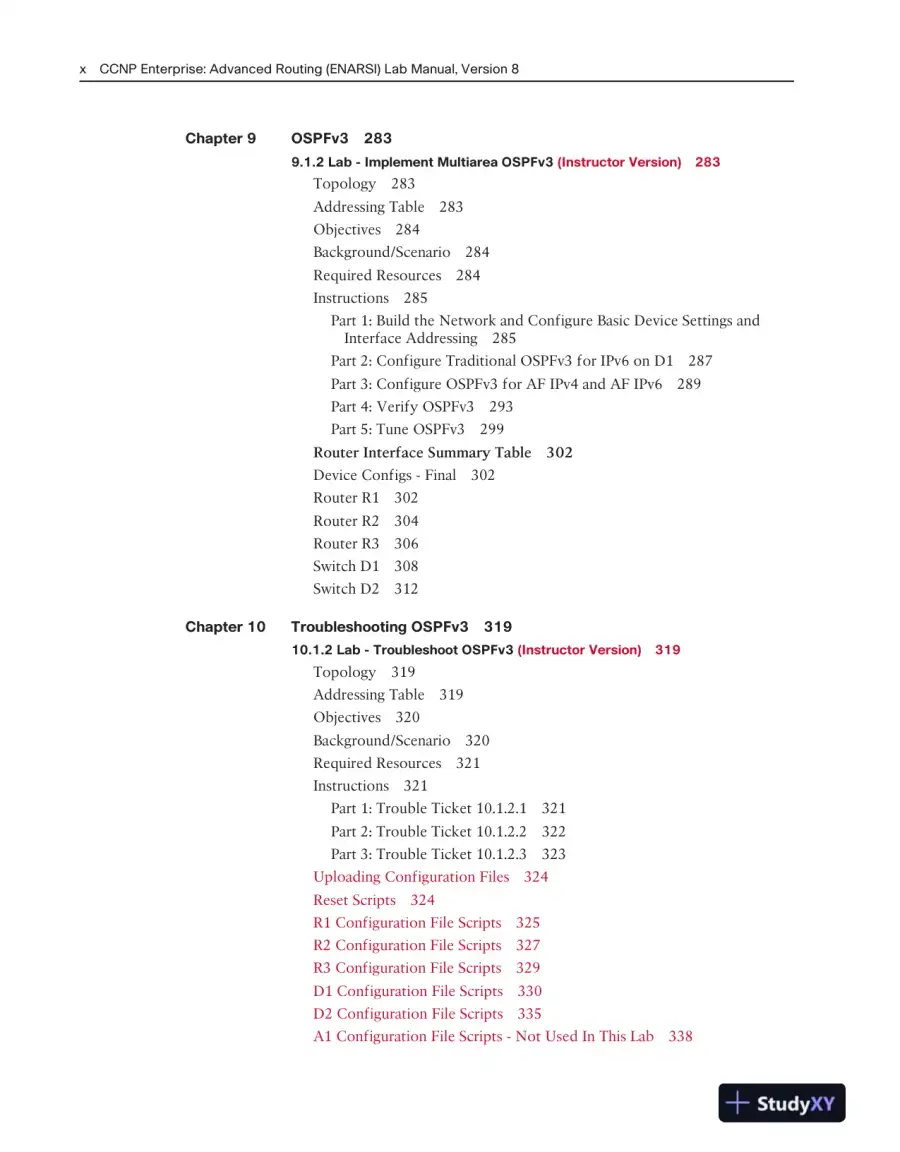 Solution Manual for CCNP Enterprise: Advanced Routing (ENARSI) v8 Lab Manual, page 8