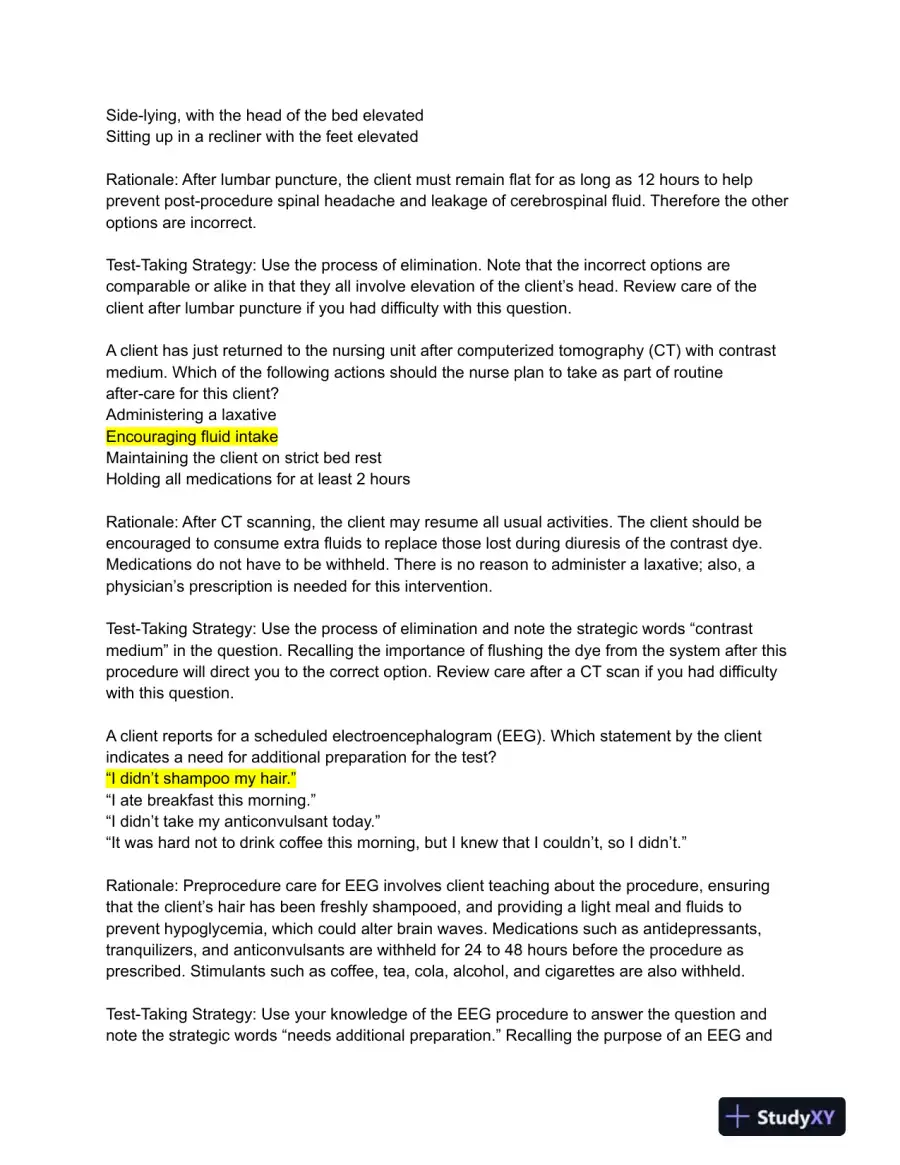 HESI Medical Surgical Review Questions With Answers (244 Solved Questions), page 12