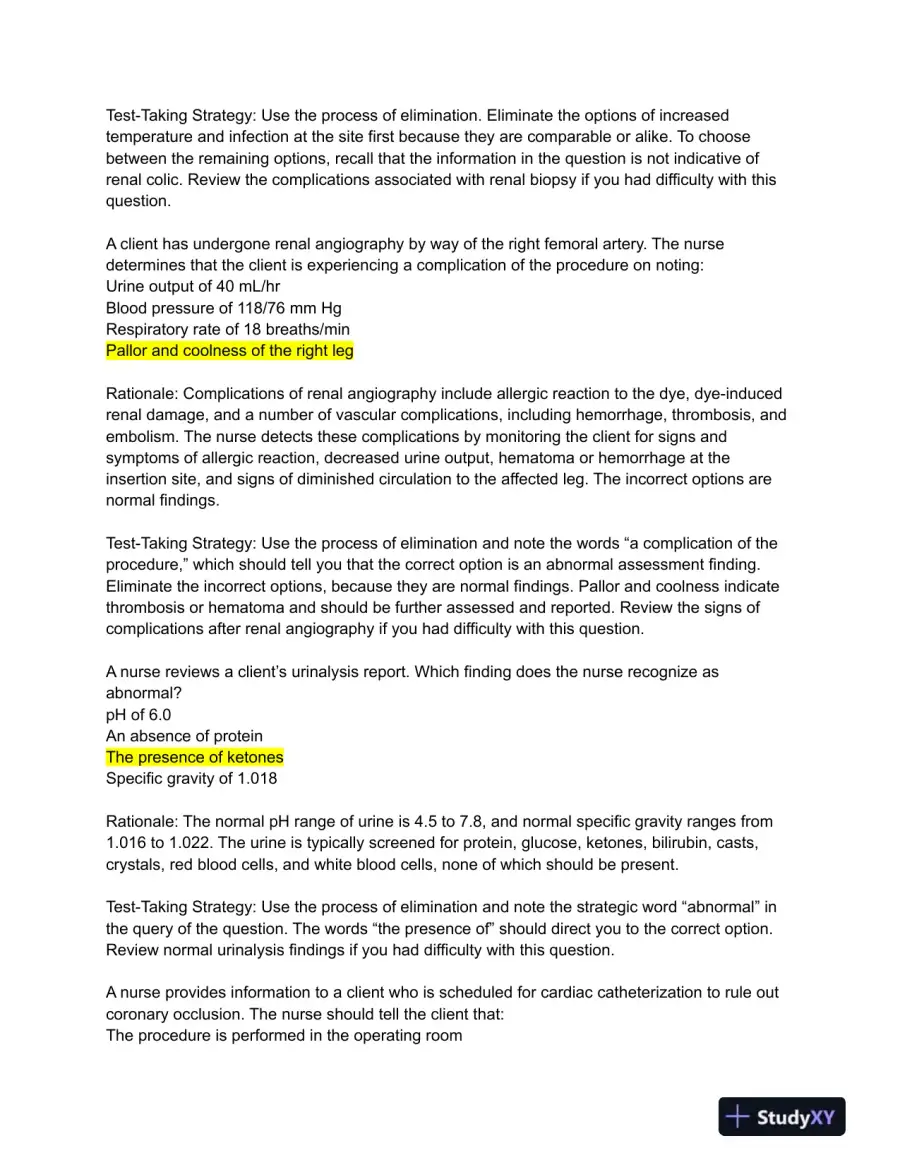 HESI Medical Surgical Review Questions With Answers (244 Solved Questions), page 16