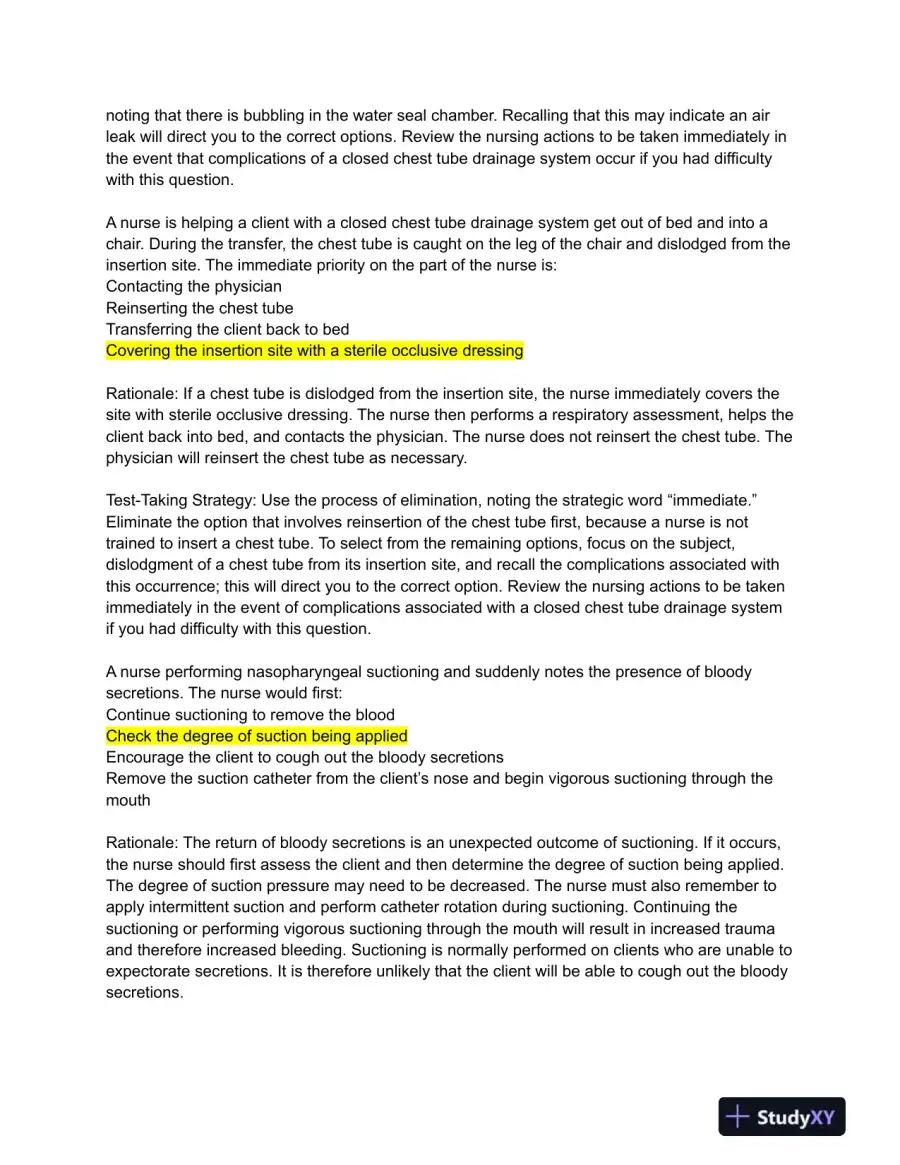 HESI Medical Surgical Review Questions With Answers (244 Solved Questions), page 4
