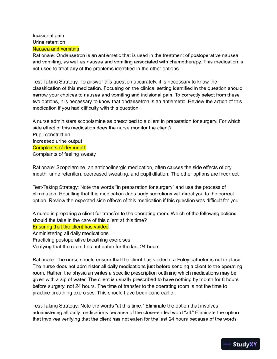 HESI Medical Surgical Review Questions With Answers (244 Solved Questions), page 9