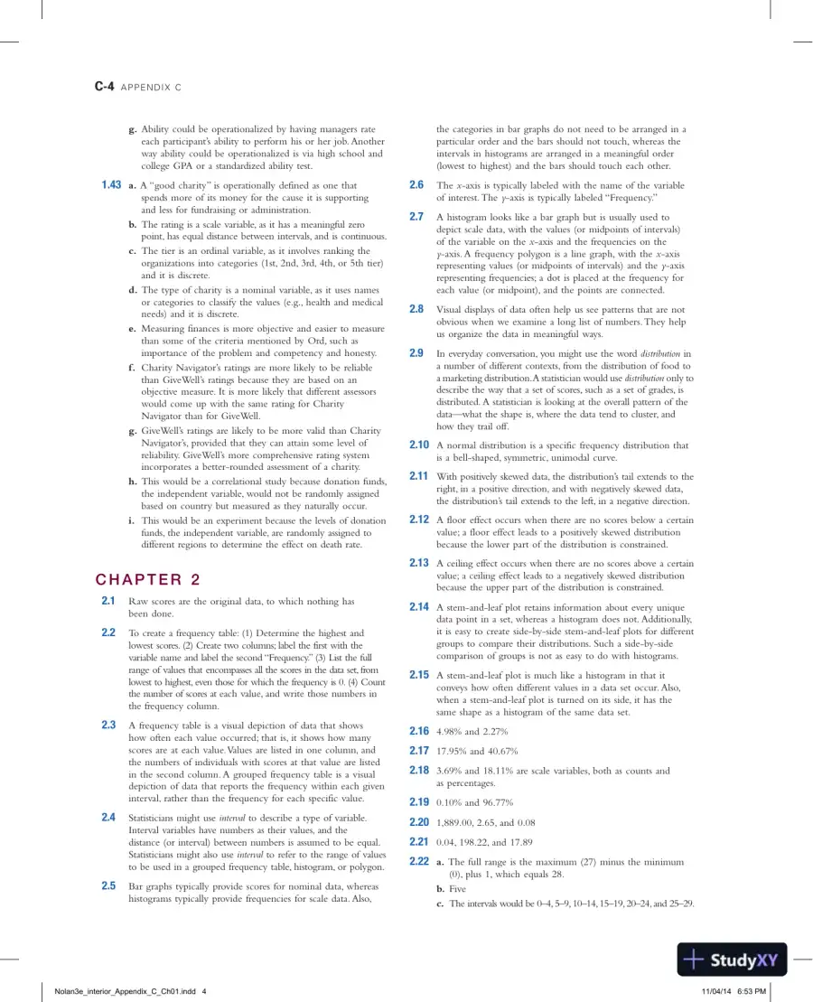 Statistics for the Behavioral Sciences Third Edition Solution Manual, page 5
