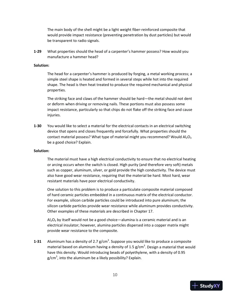 Solution Manual for Science and Engineering of Materials, SI Edition, 7th Edition, page 11