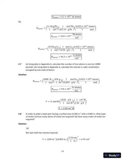 Solution Manual for Science and Engineering of Materials, SI Edition, 7th Edition - Page 15 preview image