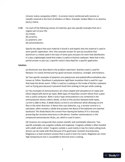 Solution Manual for Science and Engineering of Materials, SI Edition, 7th Edition - Page 4 preview image
