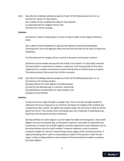 Solution Manual for Science and Engineering of Materials, SI Edition, 7th Edition - Page 5 preview image
