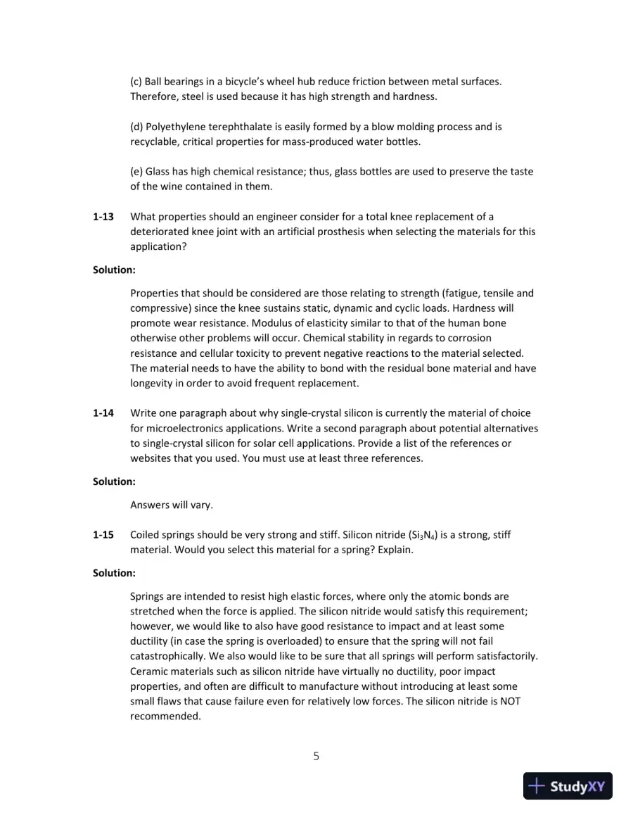Solution Manual for Science and Engineering of Materials, SI Edition, 7th Edition, page 6