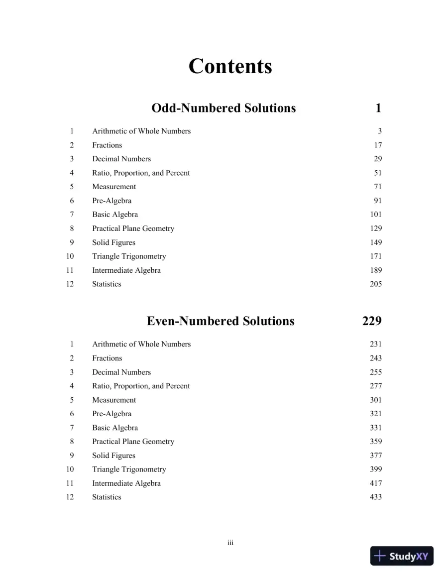 Solution Manual for Mathematics for the Trades: A Guided Approach, 11th Edition, page 3