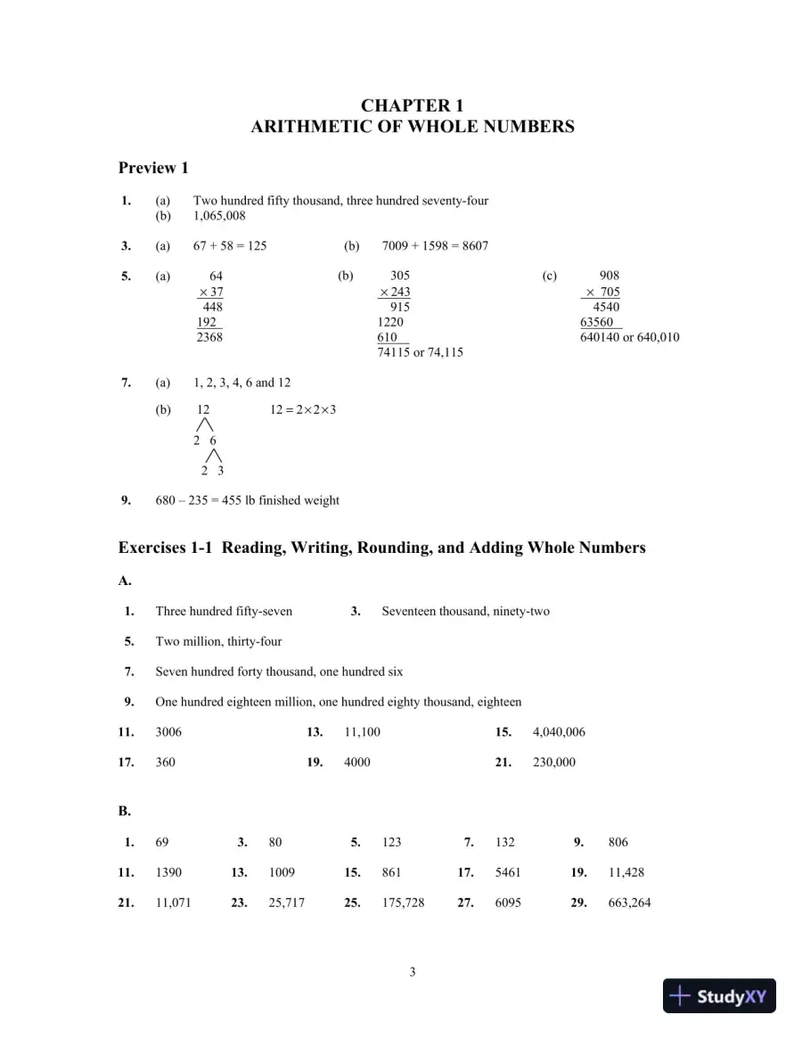 Solution Manual for Mathematics for the Trades: A Guided Approach, 11th Edition, page 5