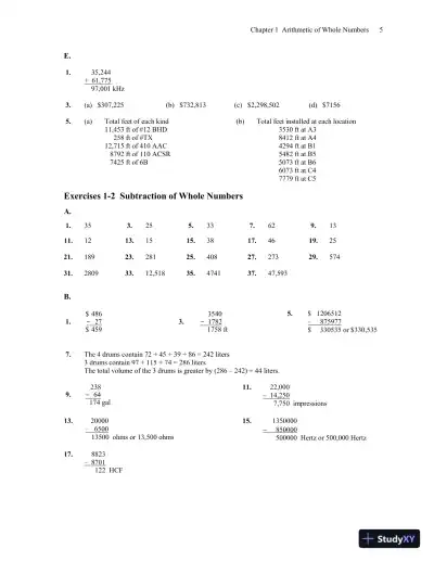 Solution Manual for Mathematics for the Trades: A Guided Approach, 11th Edition - Page 7 preview image