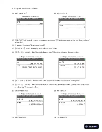 Solution Manual for Elementary Statistics Using the TI-83/84 Plus Calculator, 5th Edition - Page 11 preview image