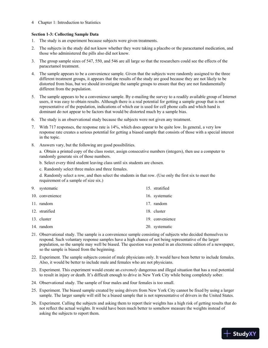 Solution Manual for Elementary Statistics Using the TI-83/84 Plus Calculator, 5th Edition, page 9