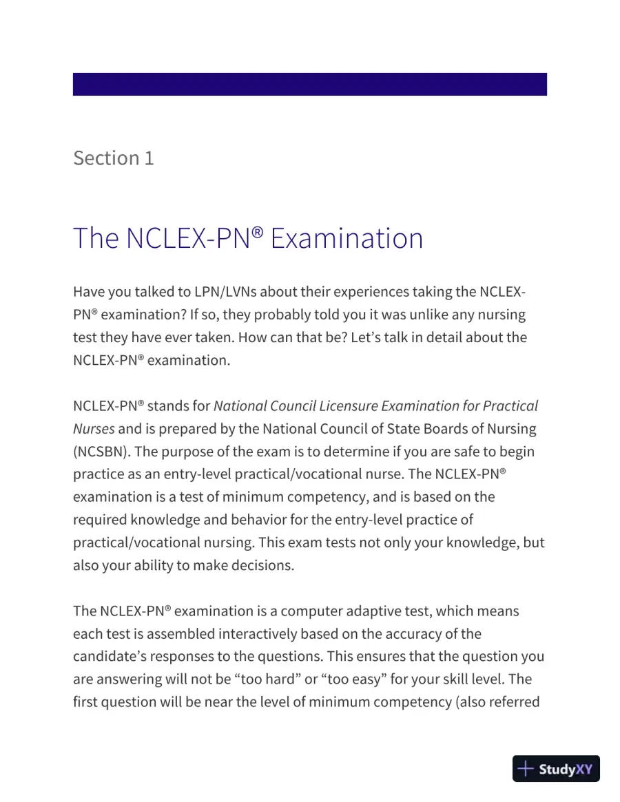 NCLEX-PN Content Review Guide: Preparation for the NCLEX-PN Examination (Kaplan Test Prep) (2020), page 12