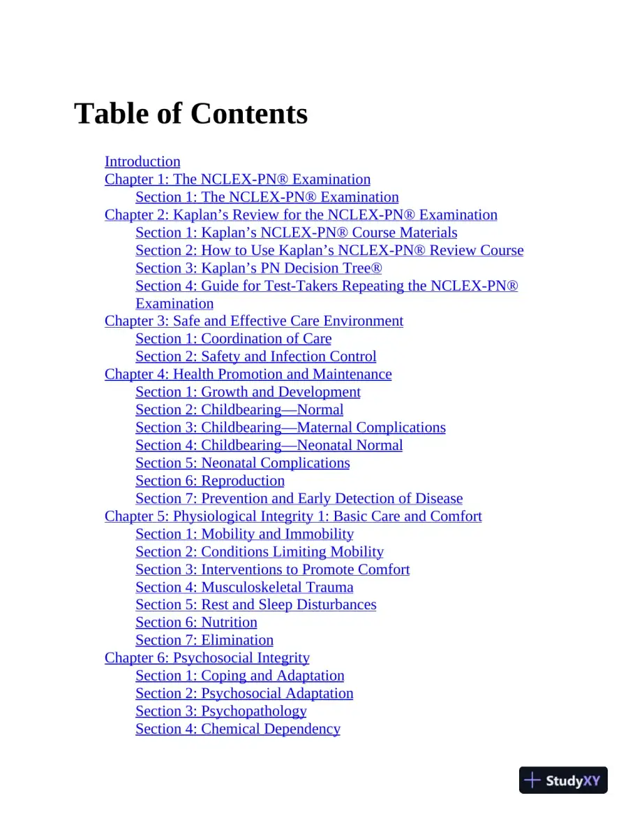 NCLEX-PN Content Review Guide: Preparation for the NCLEX-PN Examination (Kaplan Test Prep) (2020), page 5