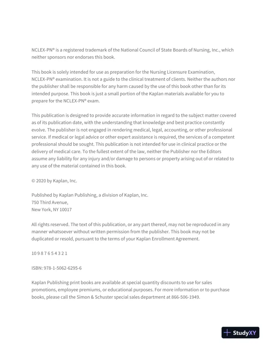 NCLEX-PN Content Review Guide: Preparation for the NCLEX-PN Examination (Kaplan Test Prep) (2020), page 7