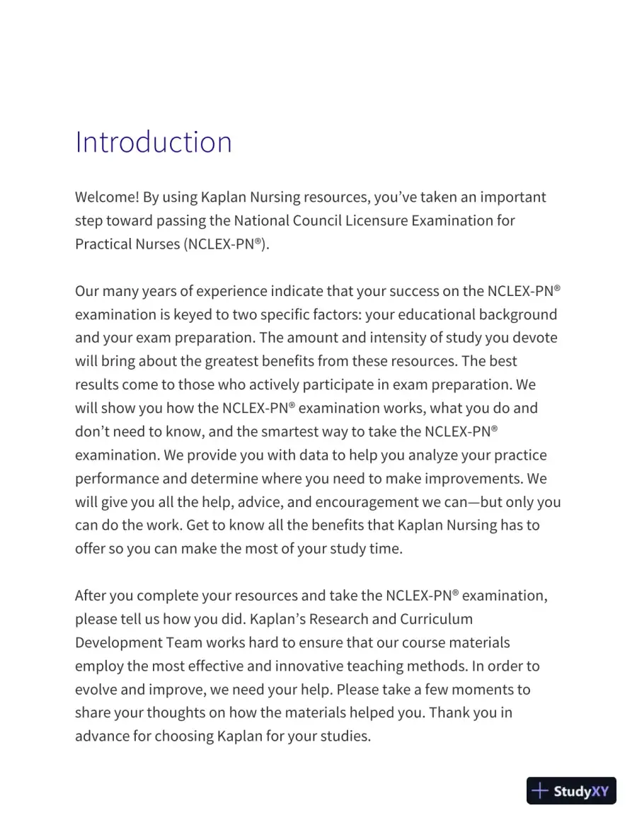 NCLEX-PN Content Review Guide: Preparation for the NCLEX-PN Examination (Kaplan Test Prep) (2020), page 9
