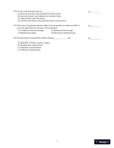 Test Bank for Elementary Statistics Using the TI-83/84 Plus Calculator, 5th Edition - Page 11 preview image