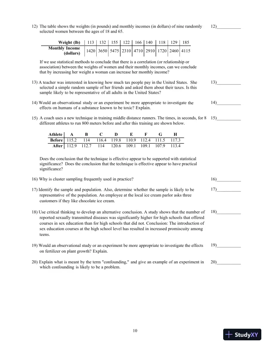 Test Bank for Elementary Statistics Using the TI-83/84 Plus Calculator, 5th Edition, page 14