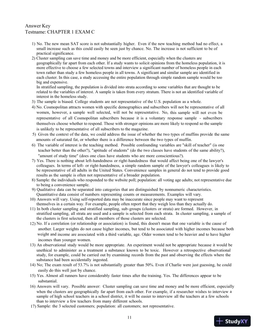 Test Bank for Elementary Statistics Using the TI-83/84 Plus Calculator, 5th Edition, page 15