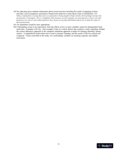 Test Bank for Elementary Statistics Using the TI-83/84 Plus Calculator, 5th Edition - Page 16 preview image