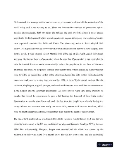 HIS/125 The Rise Of Birth Control Clinics In The US - Page 3 preview image