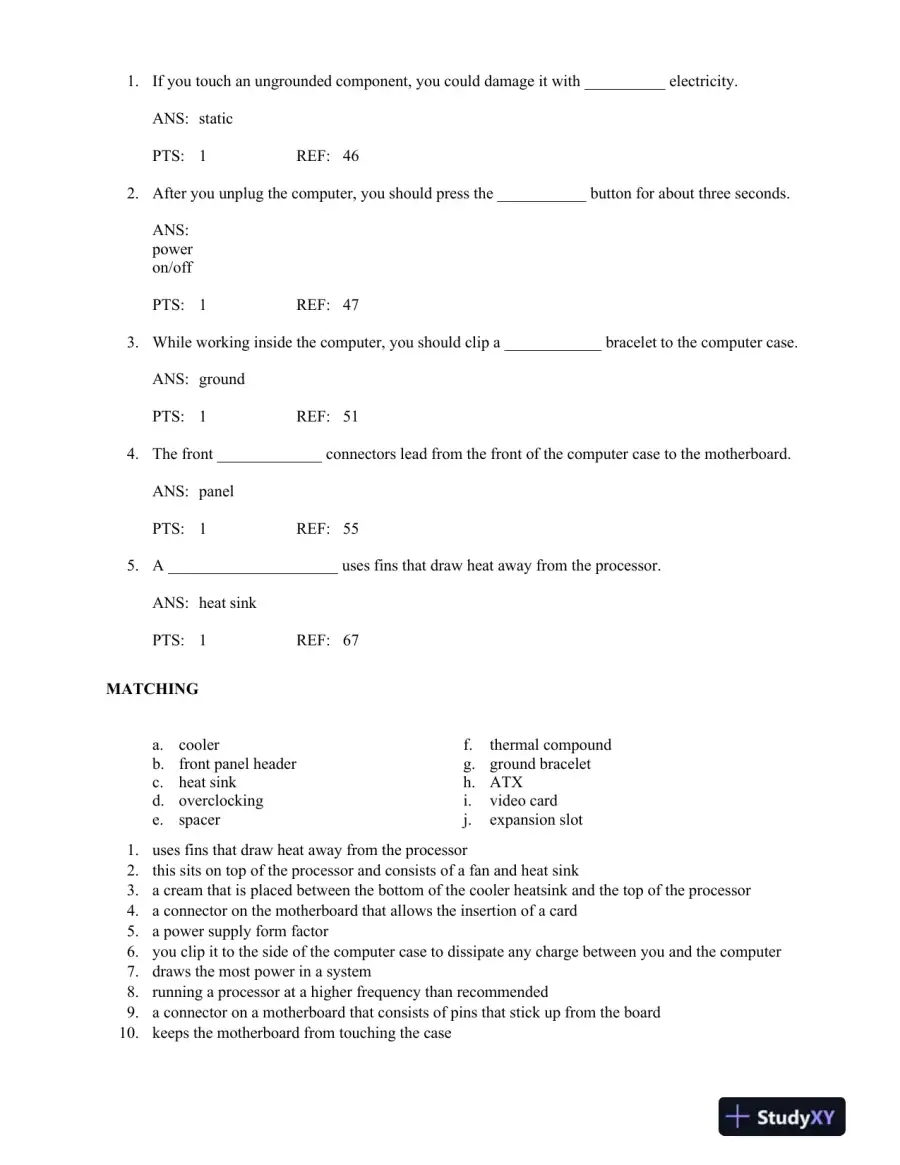 Test Bank For A+ Guide To Managing And Maintaining Your Pc, 8th Edition, page 12