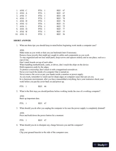 Test Bank For A+ Guide To Managing And Maintaining Your Pc, 8th Edition - Page 13 preview image